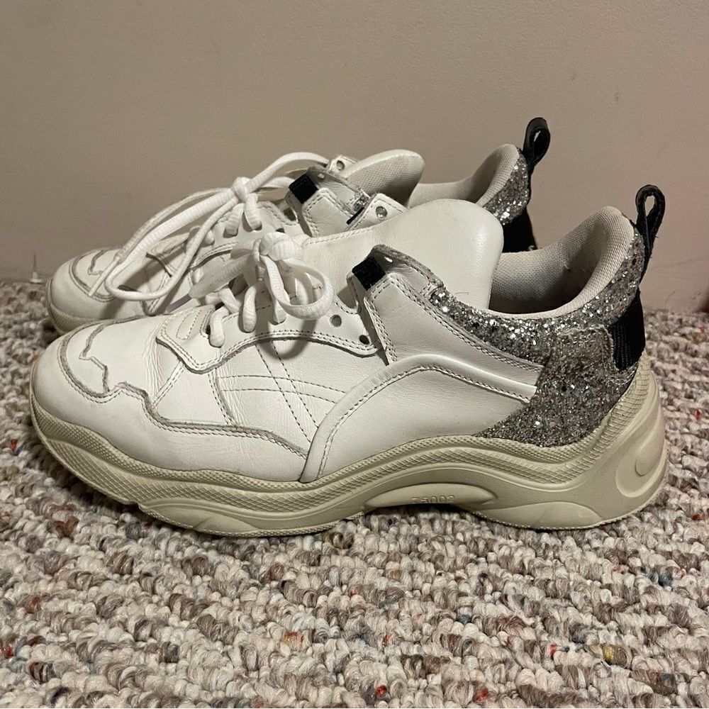 IRO Curverunner Glitter Chunky Leather Sneaker- Size 8